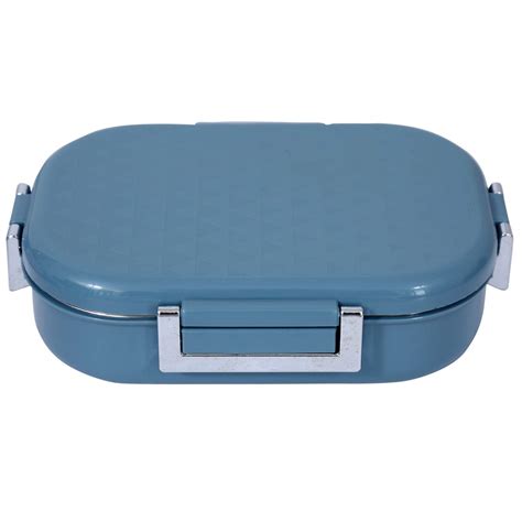 jaypee plus steel lunch box|Snap Stainless Steel Lunch Box, 700 ml, 3 Piece, Black (Blue).